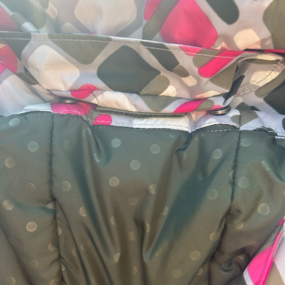 Girls Columbia Hooded Winter Coat - Size 14/16 - Pink/Gray/Olive - Picture 8 of 12